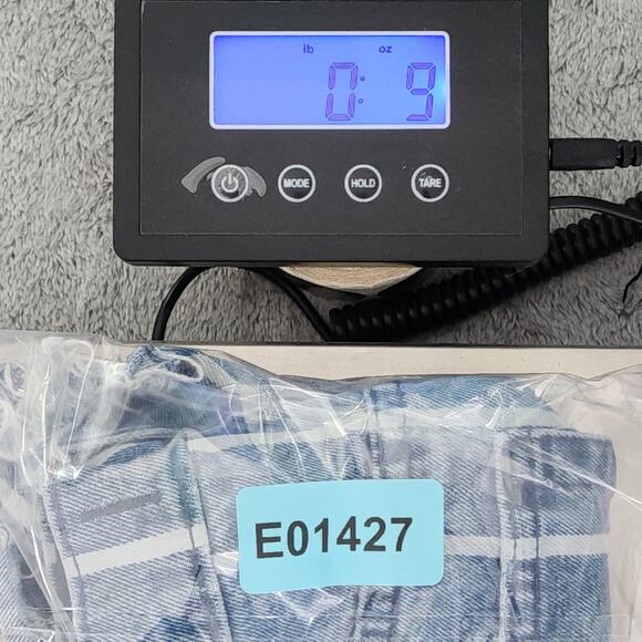 Abercrombie & Fitch Shorts Womens 27/4 Blue Striped Annie High Rise Cutoff Denim - Picture 10 of 10